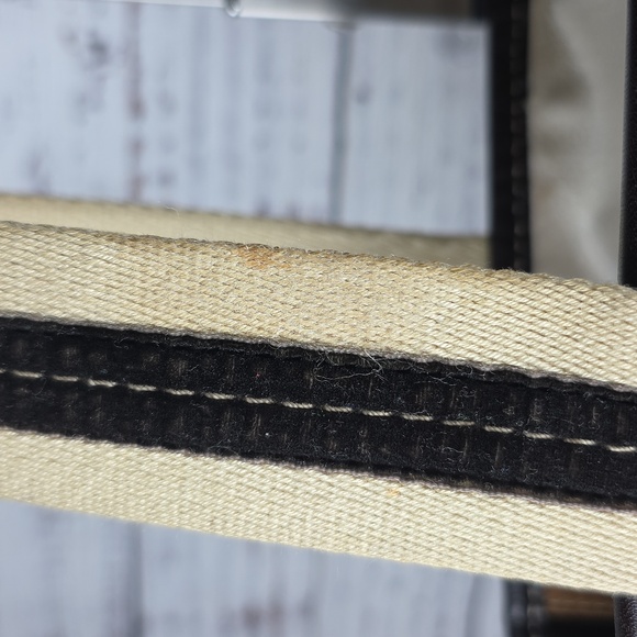 VINTAGE COACH #10113 HAMPTON TOTE BAG SCARF PRINT TAN BLUE BROWN SIGNATURE PURSE - Picture 16 of 17